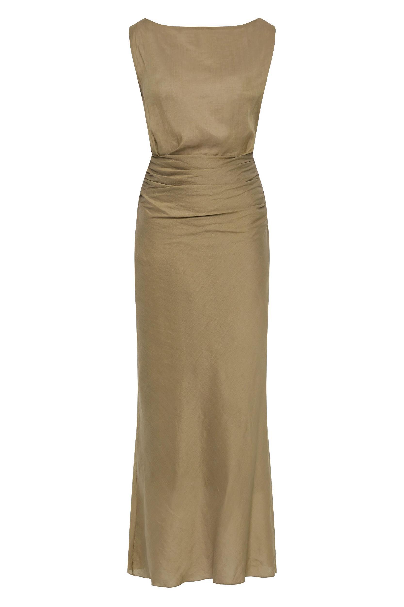 Adelia Maxi Dress Khaki Product Image