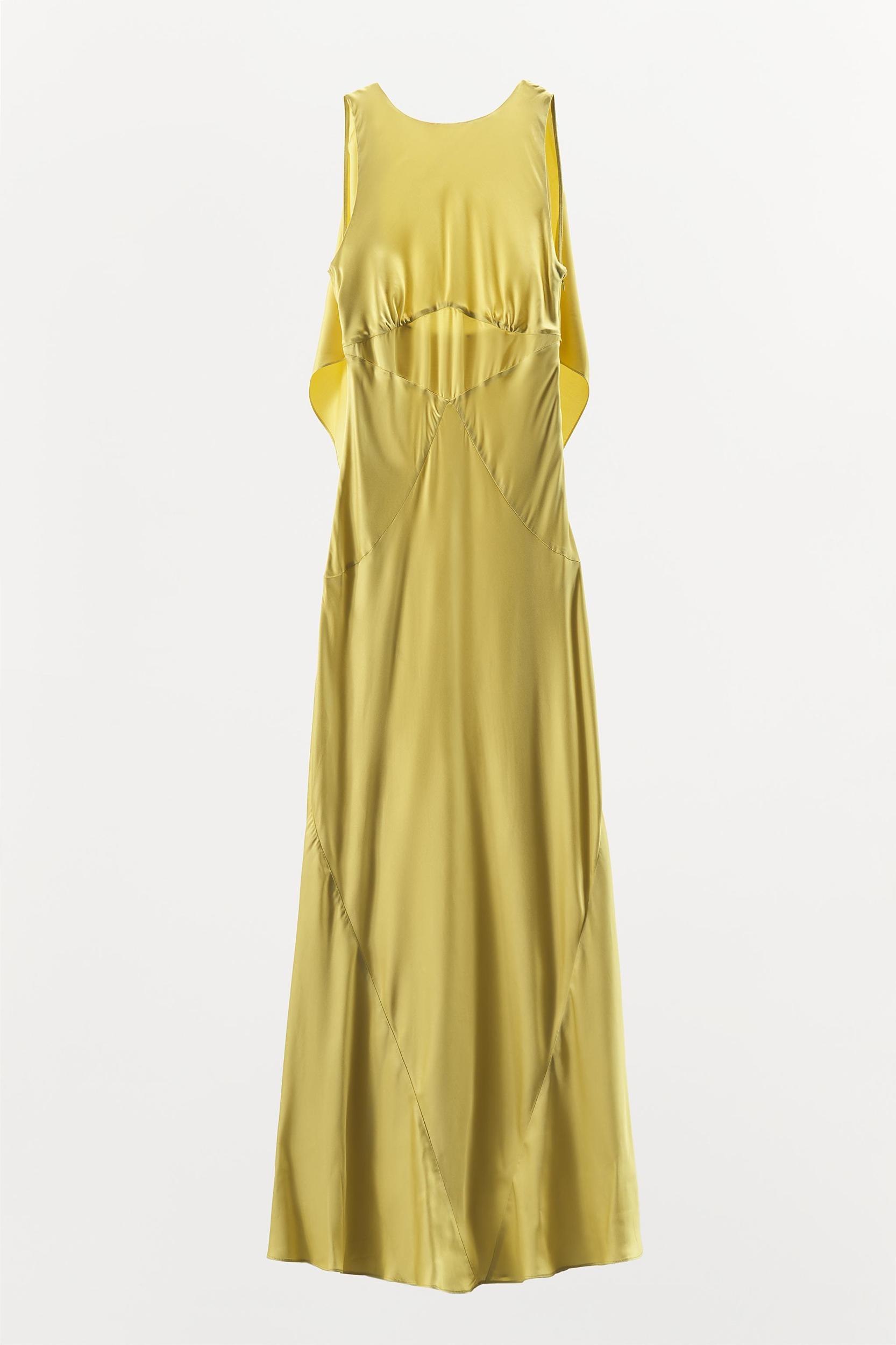 SATIN EFFECT SCARF BACK DRESS Product Image
