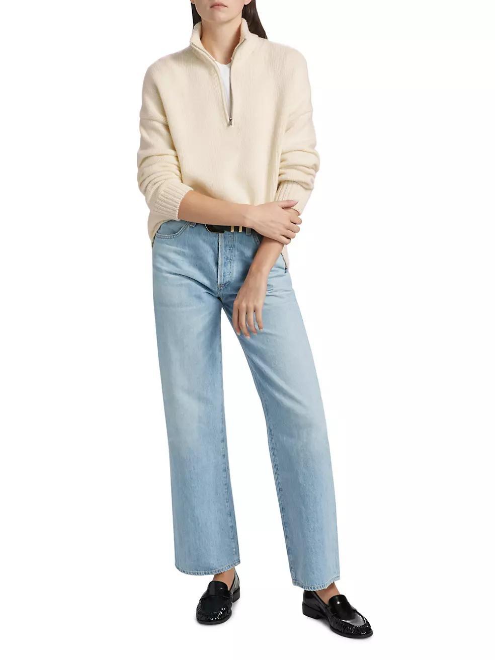 Wool-Cashmere Half-Zip Sweater Product Image