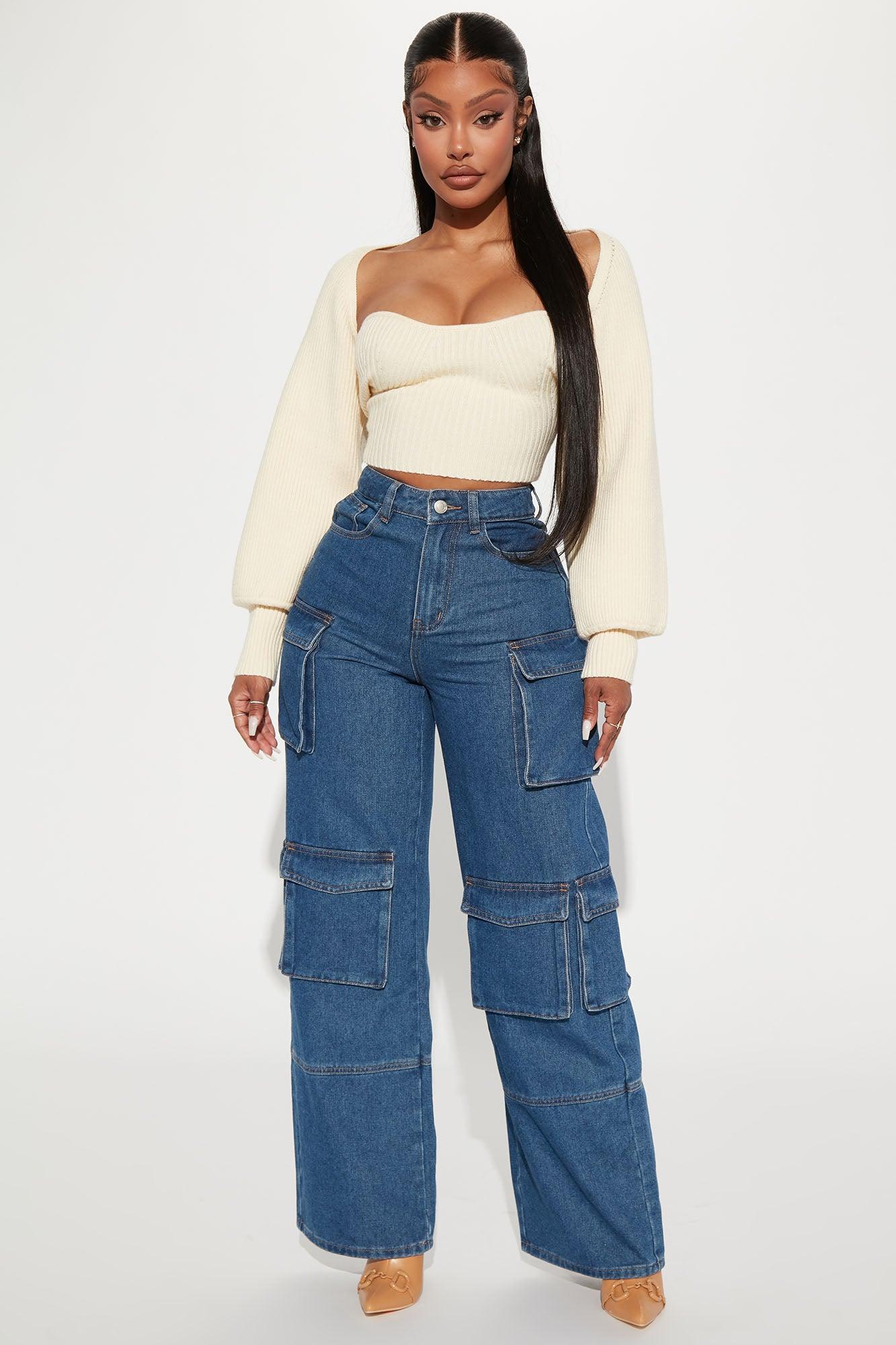 What I Want Shrug Cropped Sweater Set - Cream Product Image