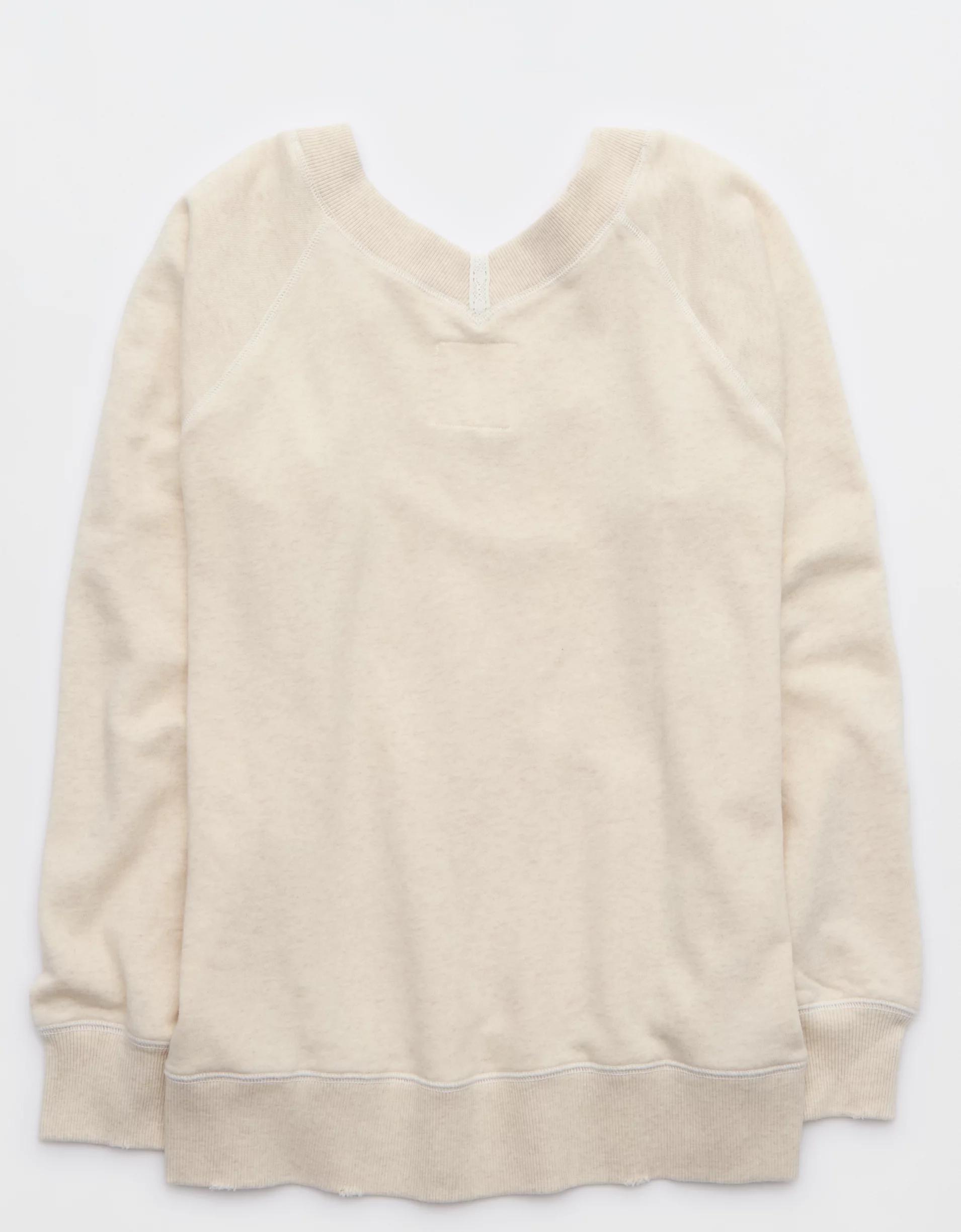 Aerie Downtime V-Neck Sweatshirt Product Image