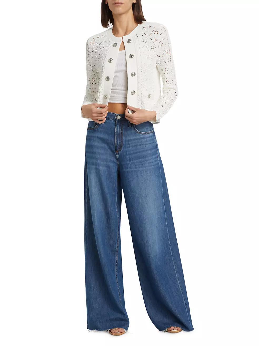Bubble Pointelle Knit Jacket Product Image