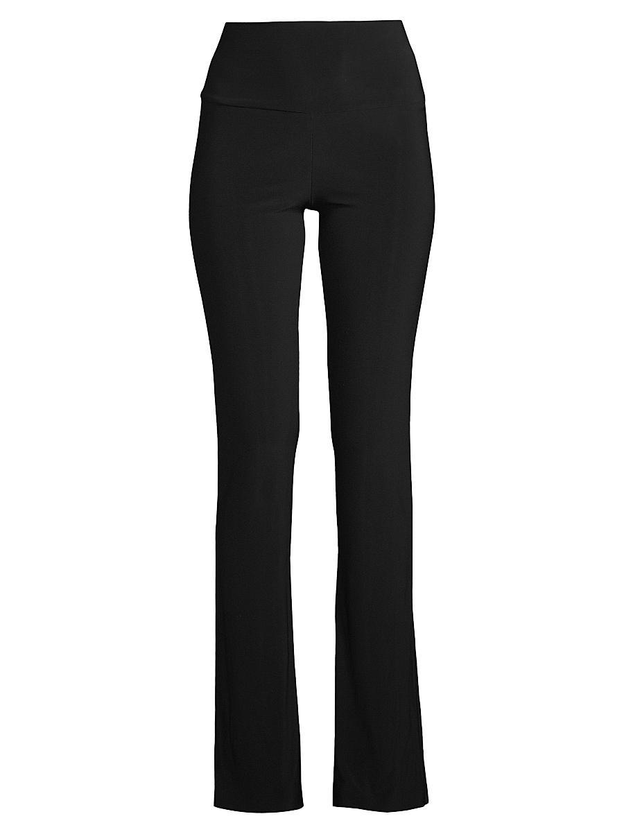 Boot-Cut High-Waist Pants, Black Product Image