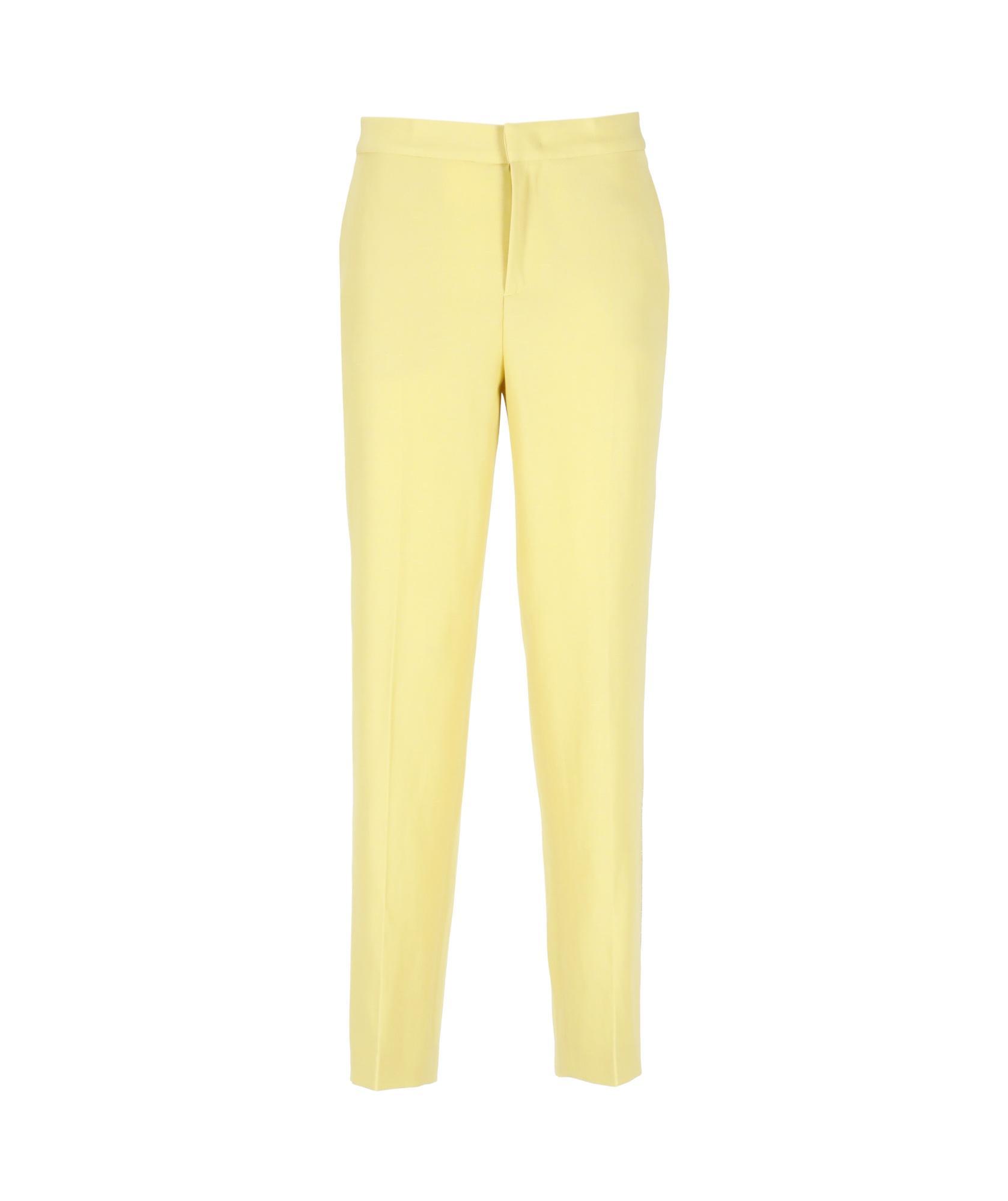 FABIANA FILIPPI Regular Fit Cropped Trousers In Yellow Product Image