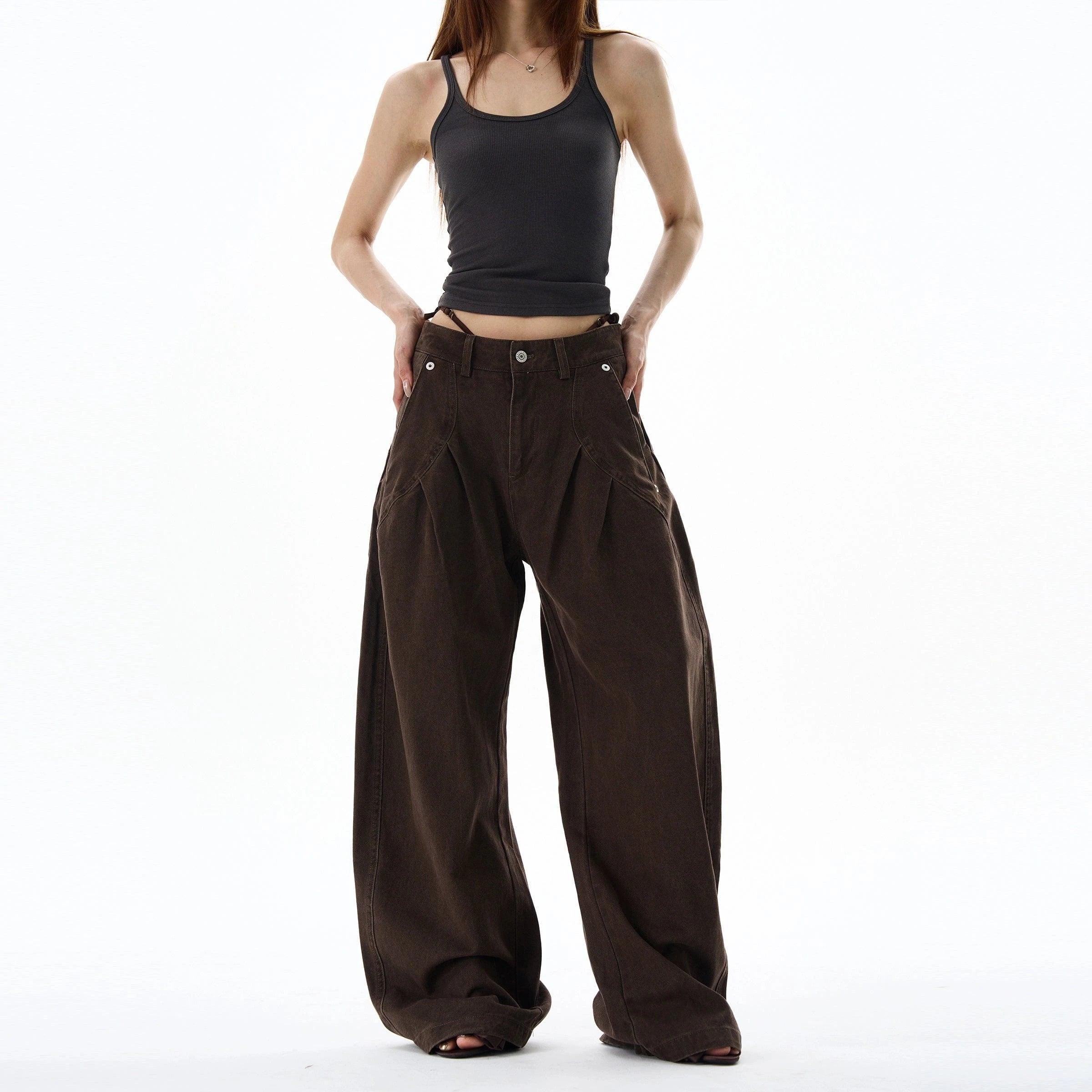 RT No. 19581 PLEATED BAGGY MACHETE CARGO PANTS Product Image