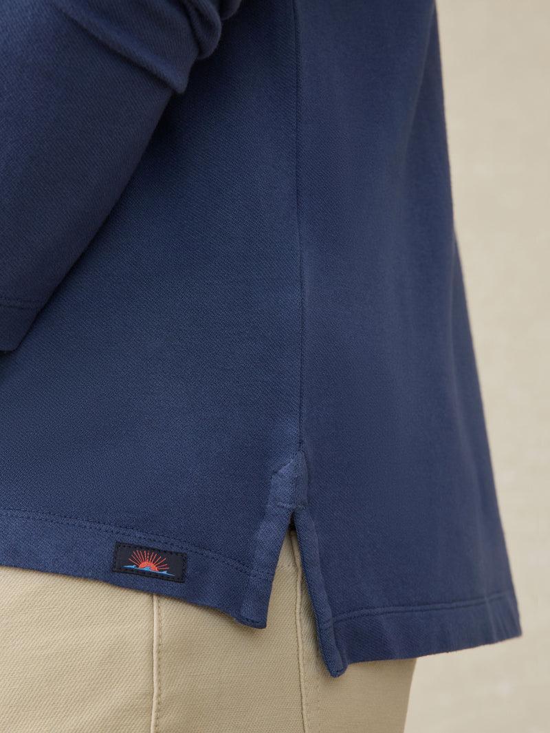 Long-Sleeve Field Knit Polo - Blue Nights Product Image