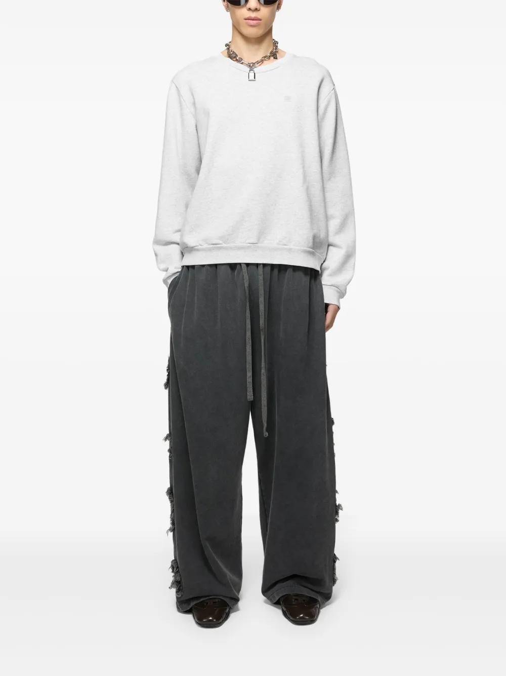 ACNE STUDIOS Fleece Crew-neck Sweatshirt In White Product Image