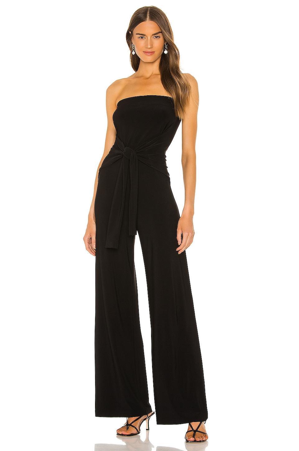 Tie Front All In One Strapless Jumpsuit Norma Kamali Product Image
