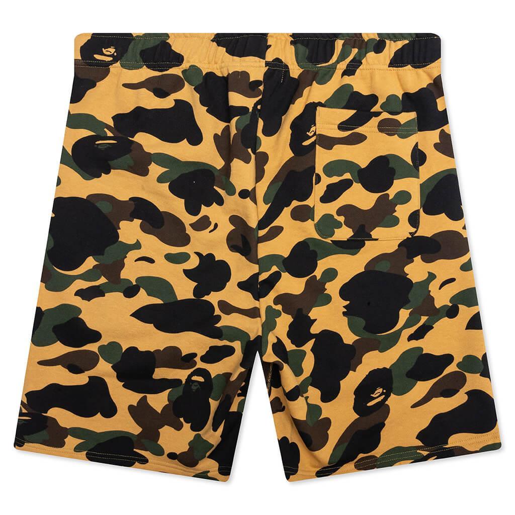 1ST Camo Shark Regular Fit Sweat Shorts - Yellow Male Product Image