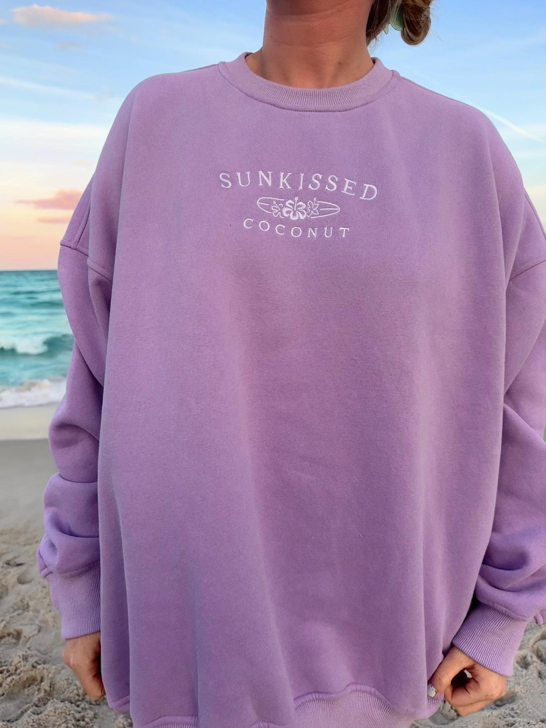Sunkissedcoconut Embroider Sweatshirt Product Image
