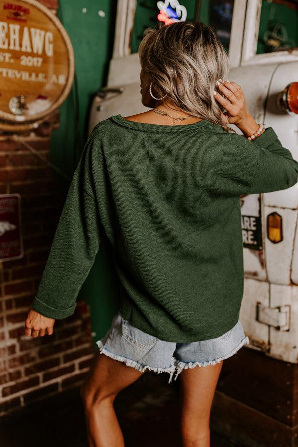 Always There For You Knit Top In Olive Product Image