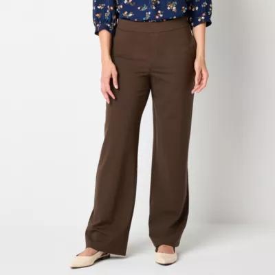 St. John's Bay-Tall Womens Wide Leg Pull-On Pants Product Image