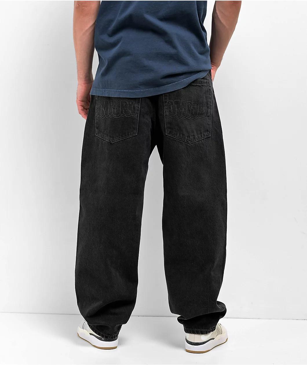 Empyre Ultra Loose Fit Shmutz Black Wash Skate Jeans Product Image