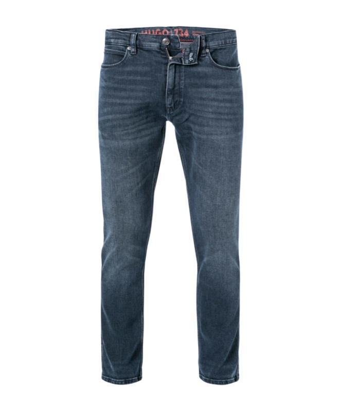 HUGO BOSS Slim-fit Stretch-cotton Jeans In Blue Product Image