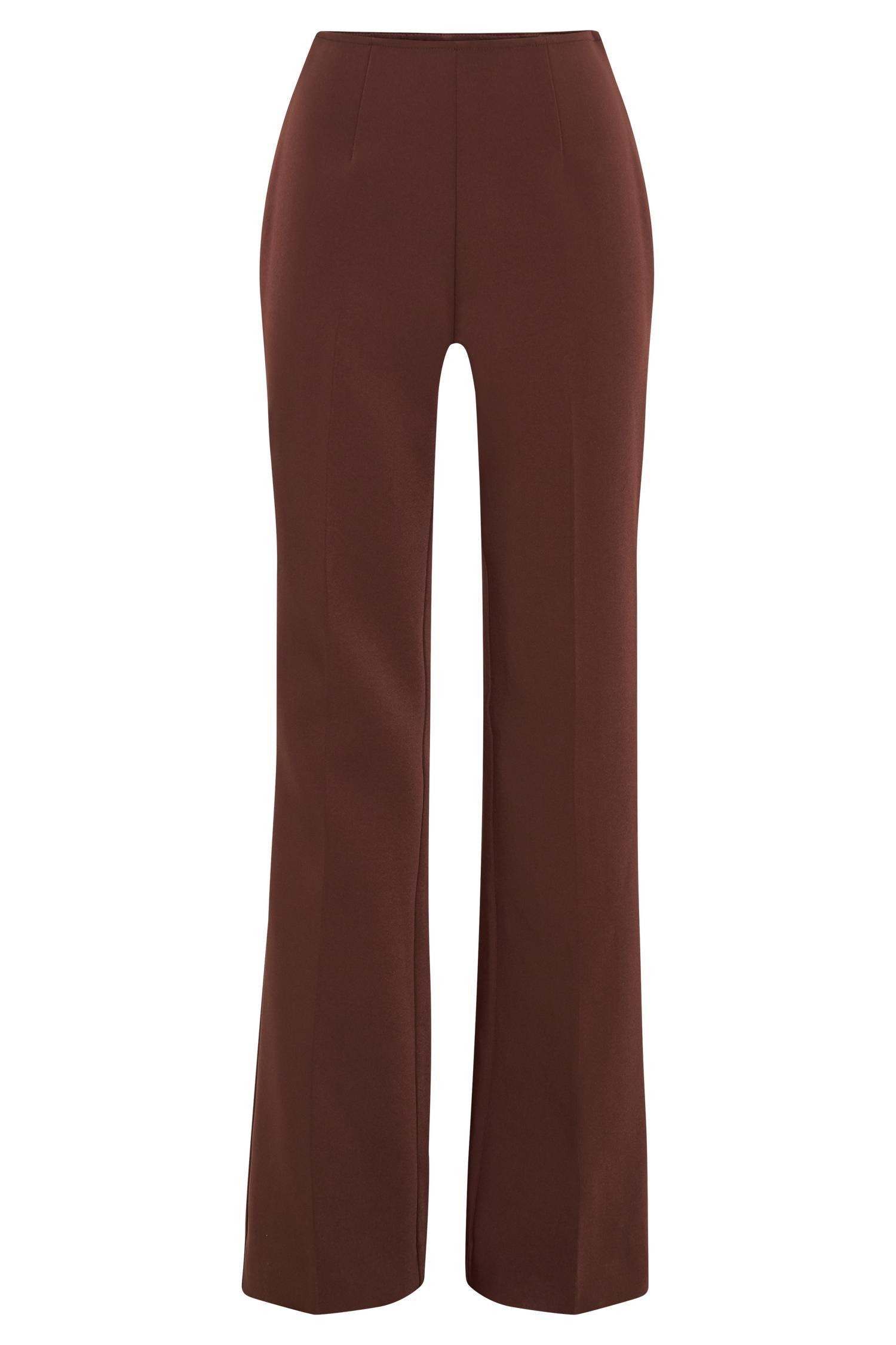 Loretta Fit & Flare Tailored Pant - Chocolate Product Image