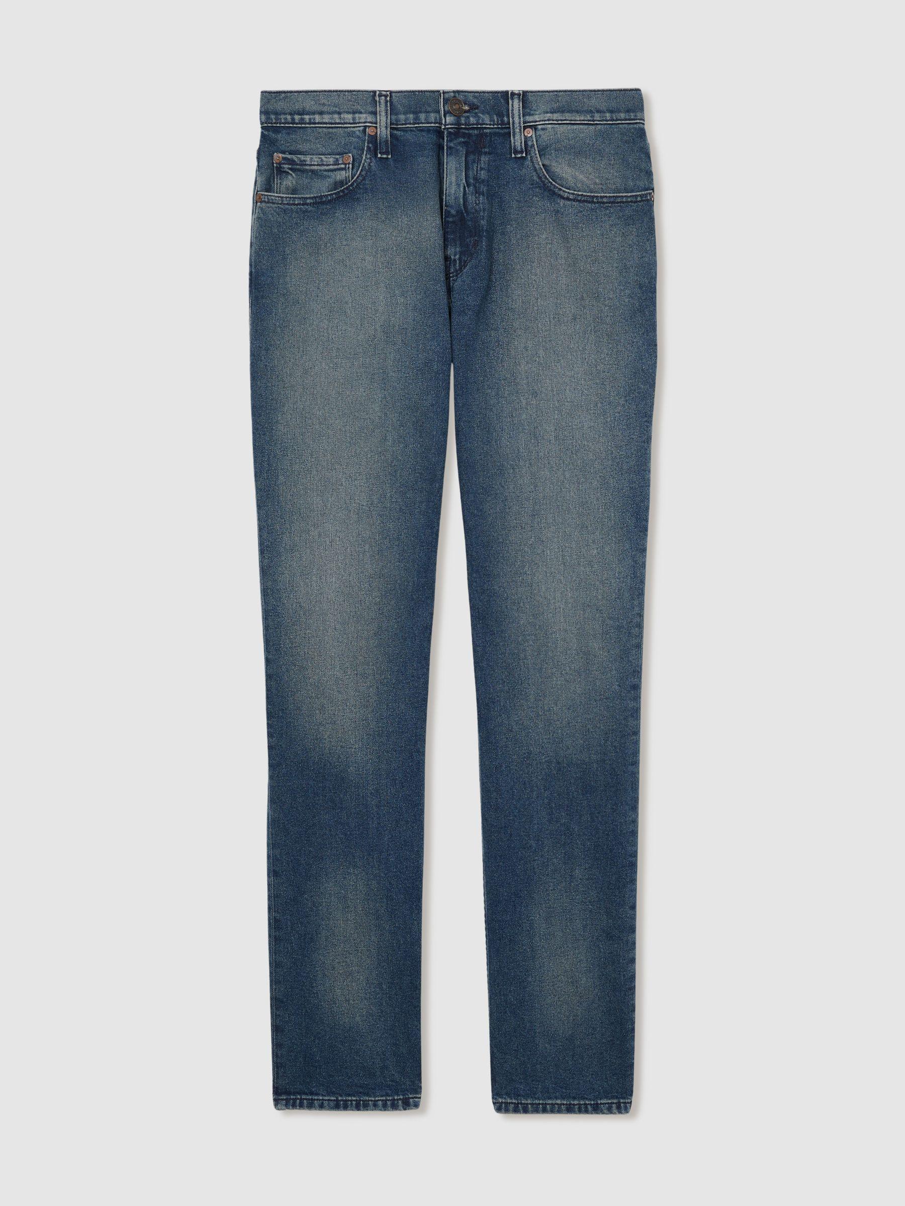 Paige Slim-Leg Jeans in Mid Blue Wash Product Image