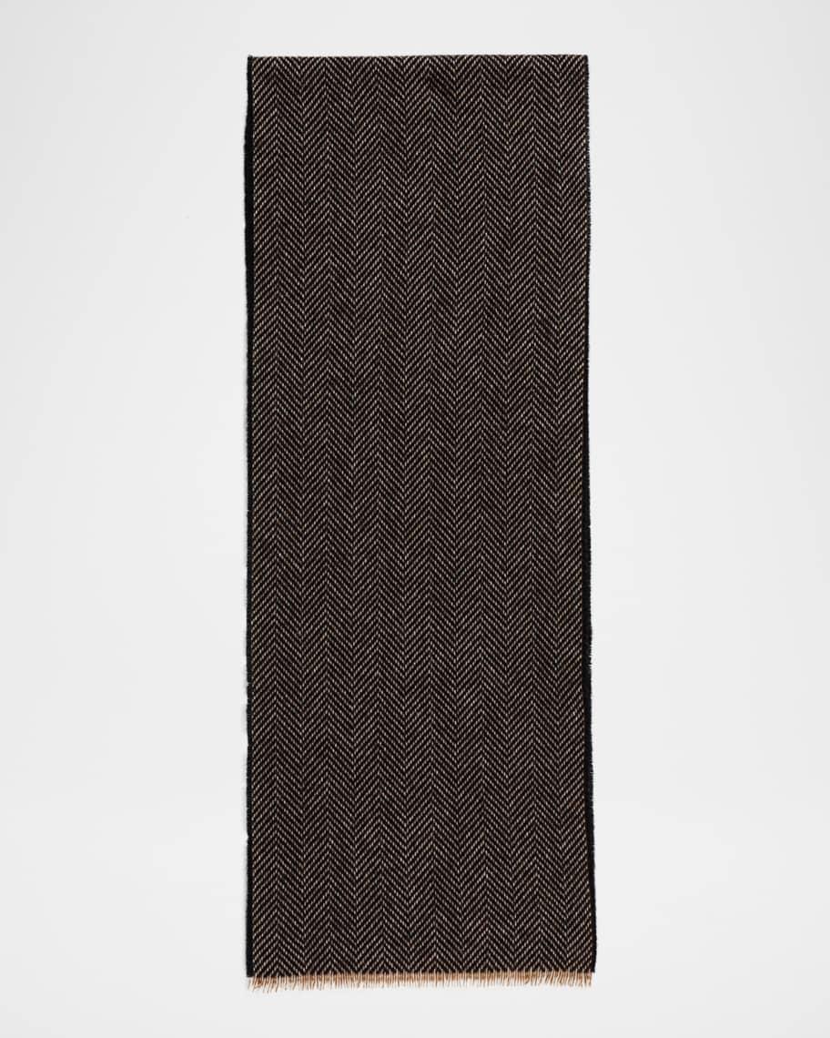 Men's Herringbone Cashmere Scarf Product Image