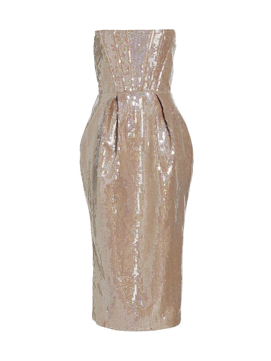 Womens Maraya Strapless Sequin-Embroidered Dress Product Image