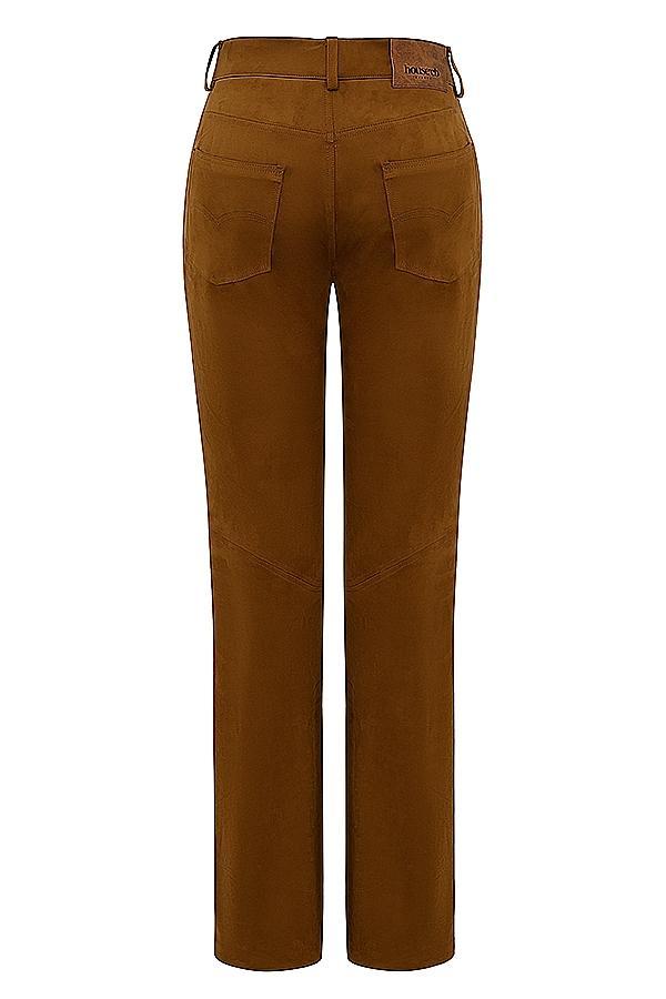 Apollo  tan vegan suede trousers - sale Product Image