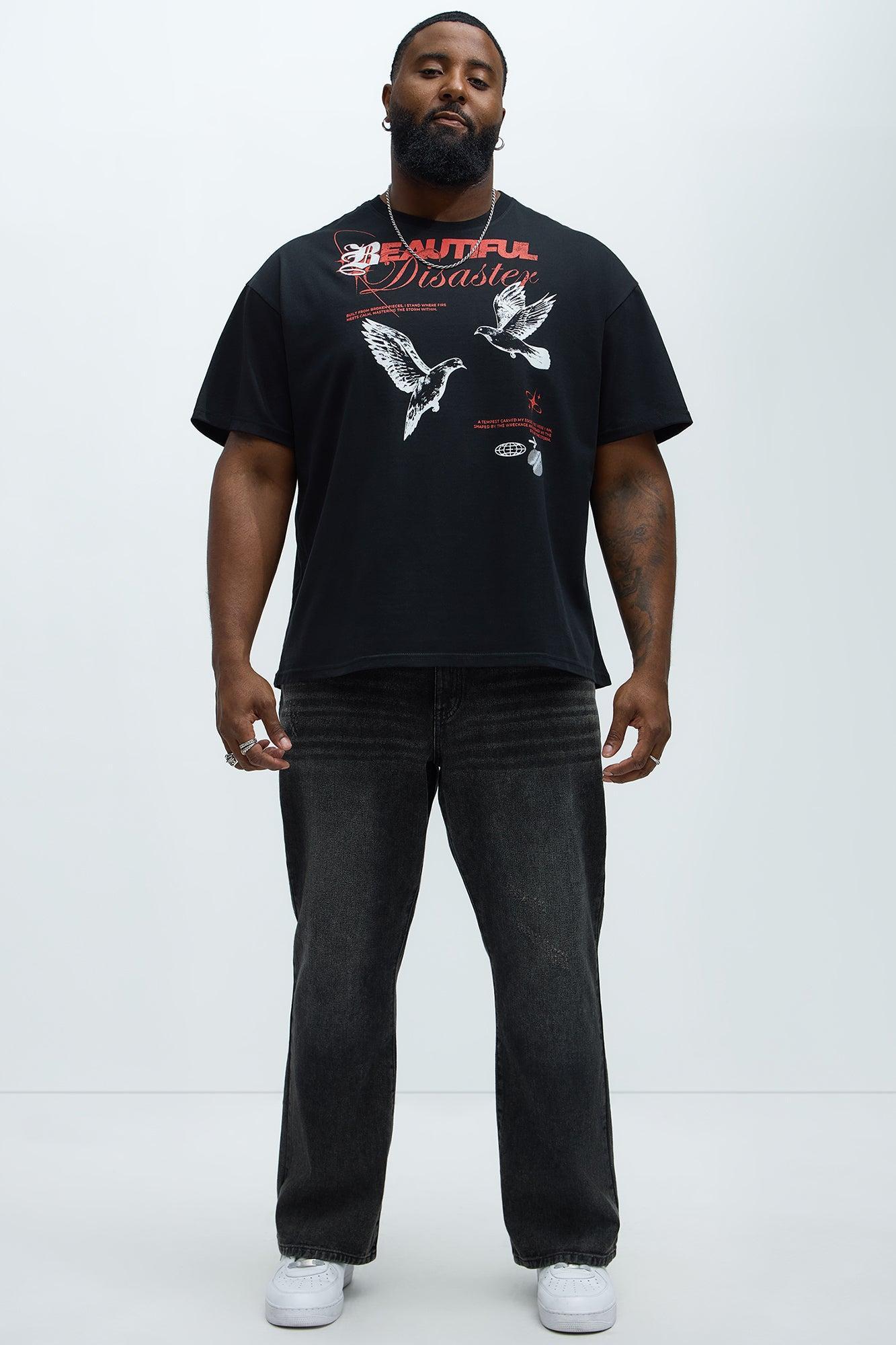 Beautiful Disaster Short Sleeve Tee - Black Product Image