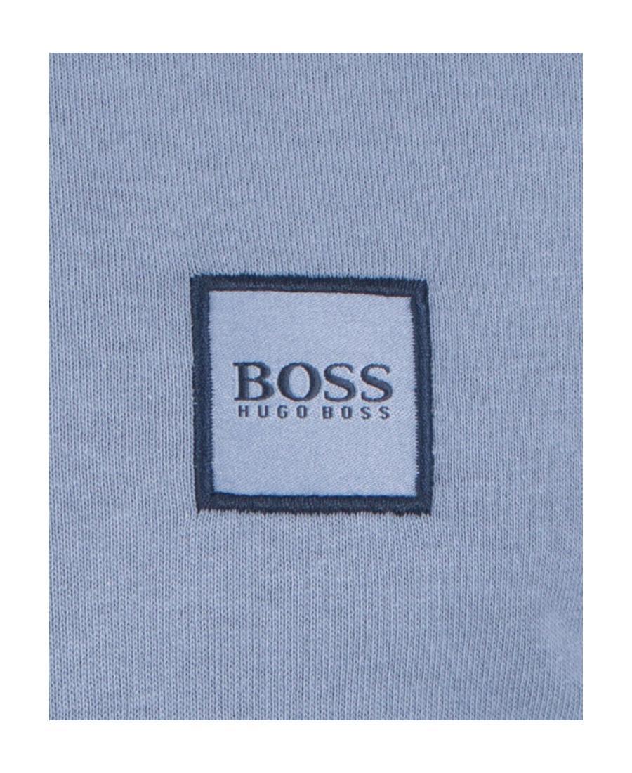 HUGO BOSS Logo Embroidered T-shirt In Blue Product Image
