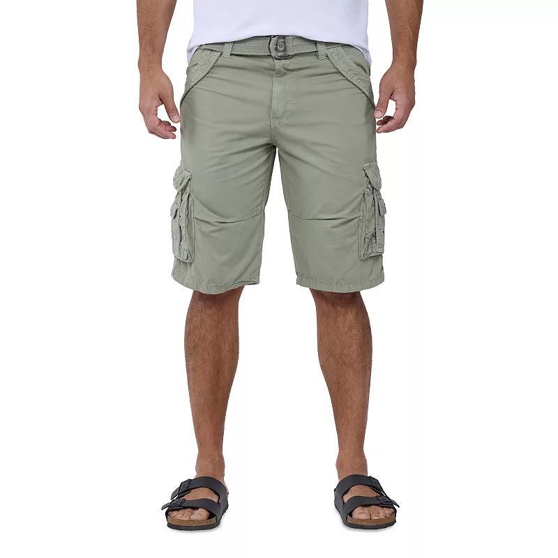 Men's Xray Belted Double-Pocket Bermuda Cargo, Size: 34, Blue Product Image