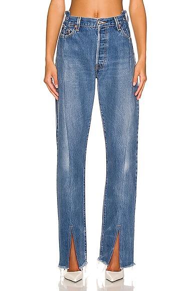 EB Denim Split Hem OGs in Blue Product Image