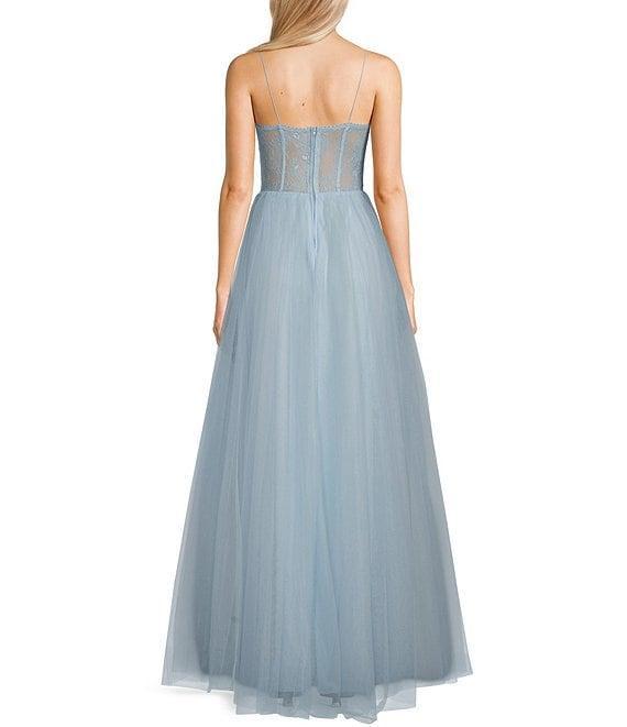B. Darlin Sweetheart Neck Bustier Bungee Strap Gown Product Image