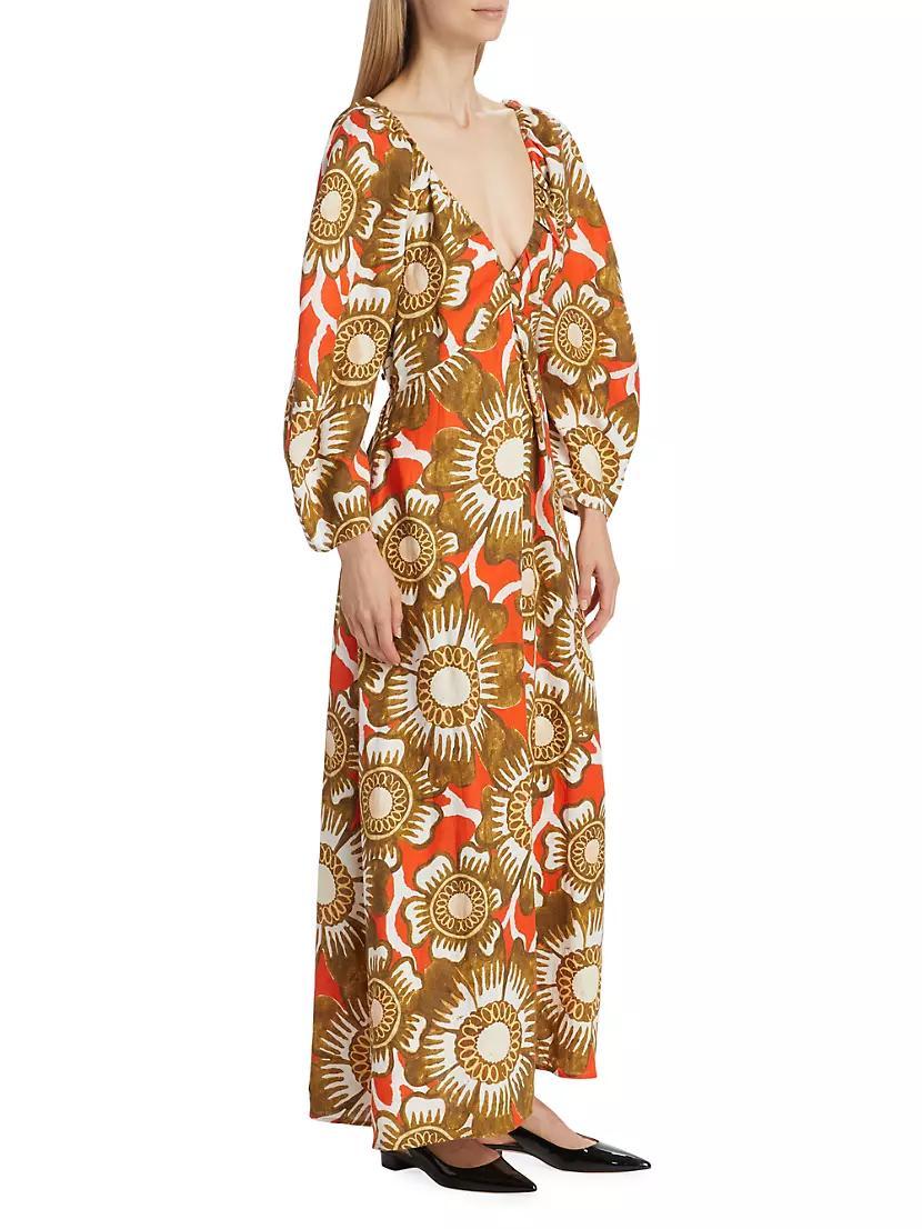 Ophelia Floral V-Neck Maxi Dress Product Image