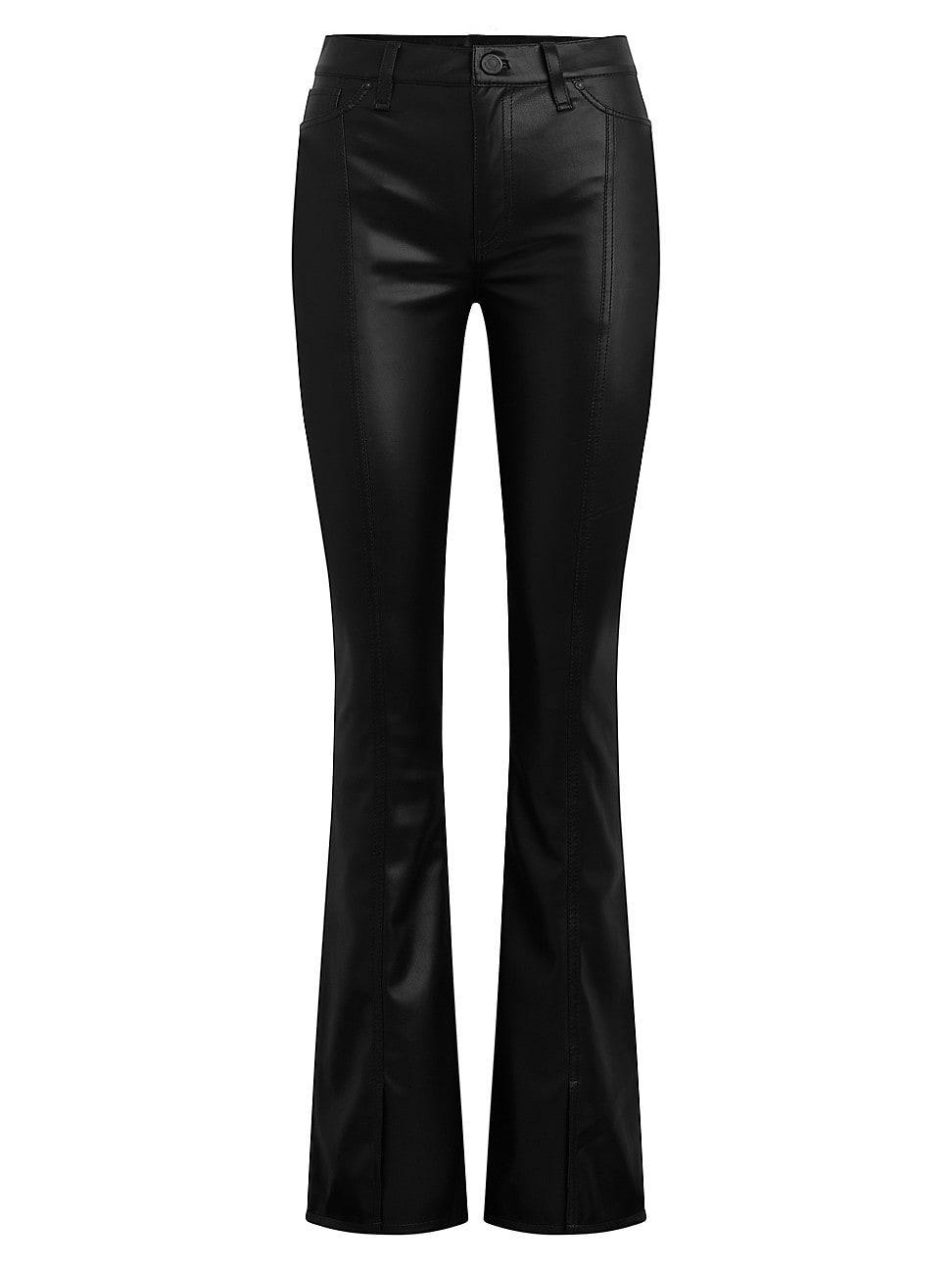 Womens Barbara Vegan Leather Boot-Cut Jeans Product Image
