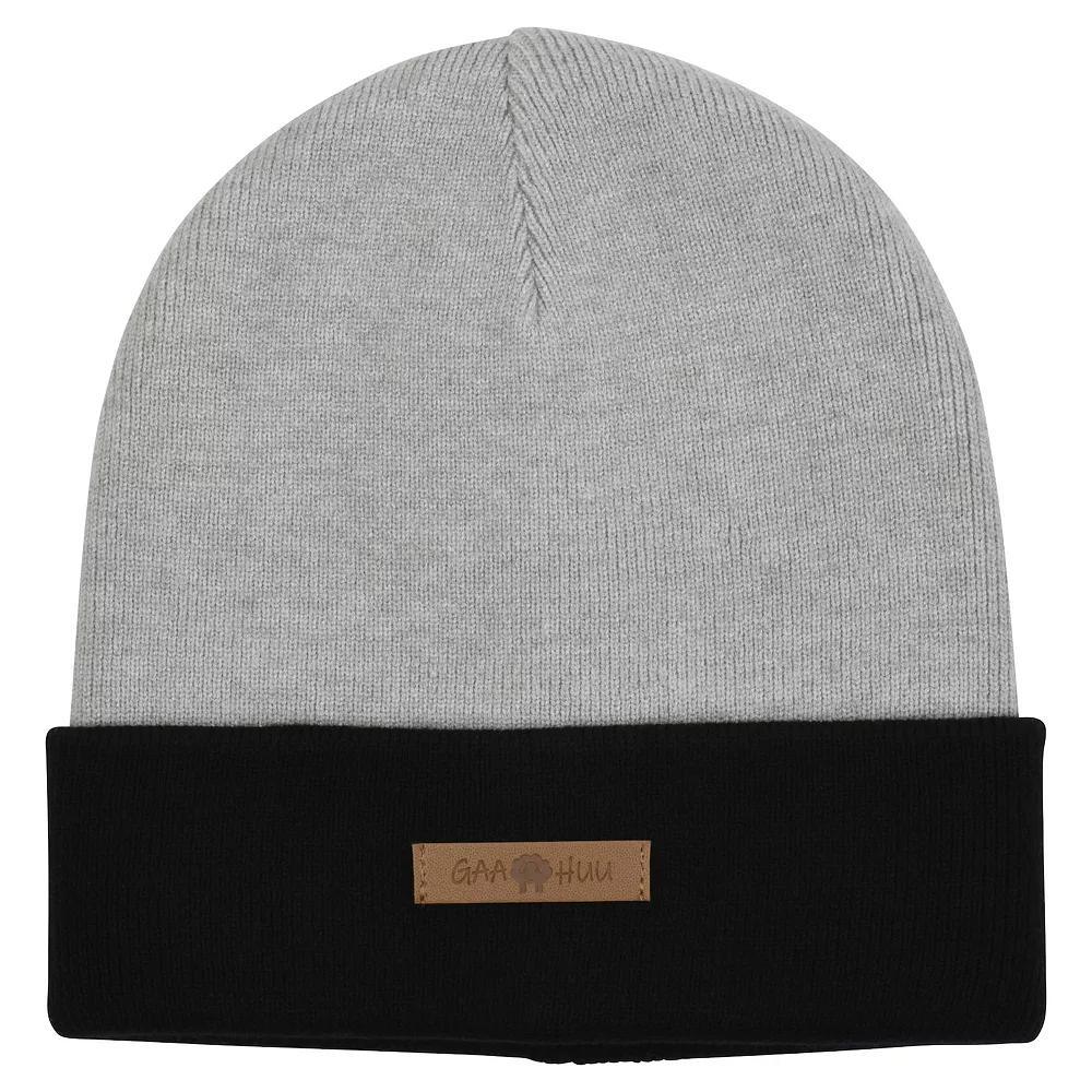 Women's GaaHuu® Super Soft Reversible Cuff Beanie Hat, Gray Black Product Image