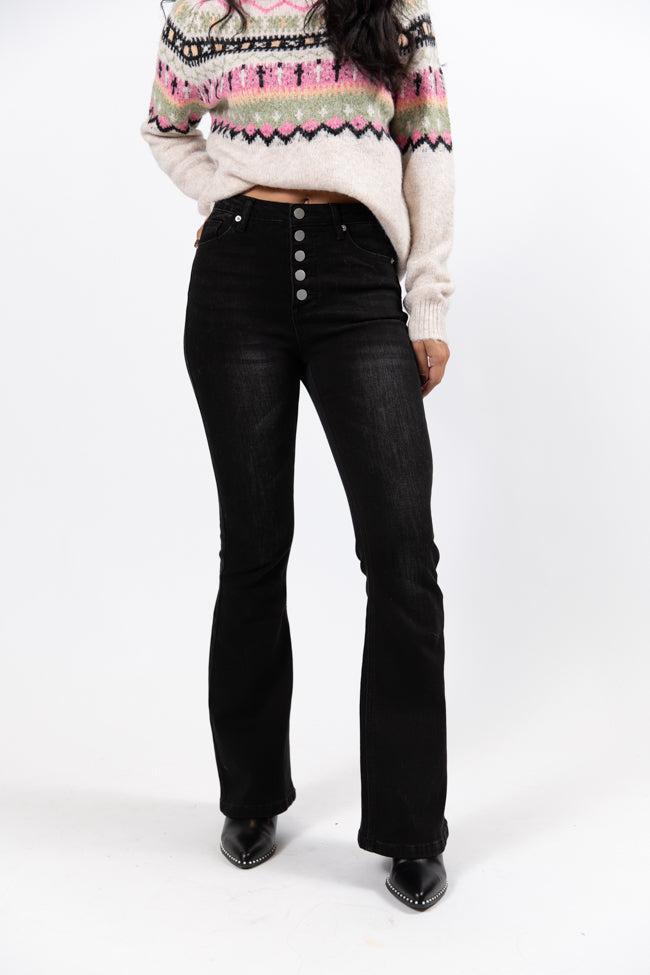 Midnight Moves Black Flared Jeans FINAL SALE Product Image