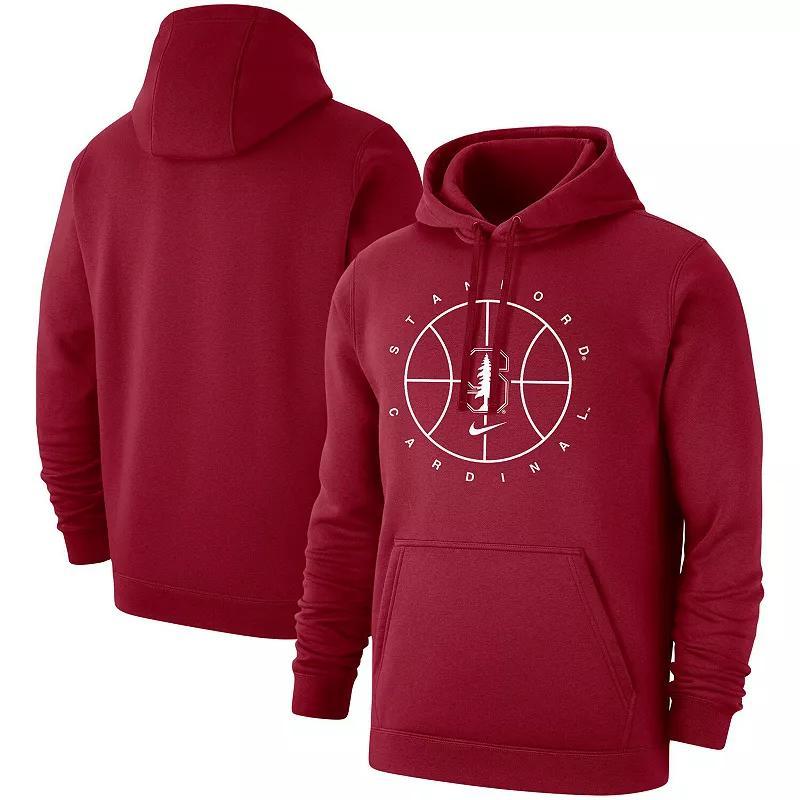Men's Nike Cardinal Stanford Cardinal Basketball Icon Club Fleece Pullover Hoodie, Size: 2XL, Red Product Image