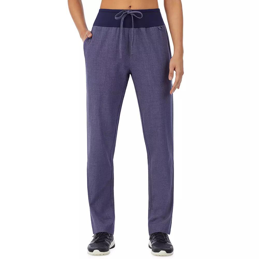 Petite Cuddl Duds Scrubs Classic Pants, Womens Navy Grey Product Image