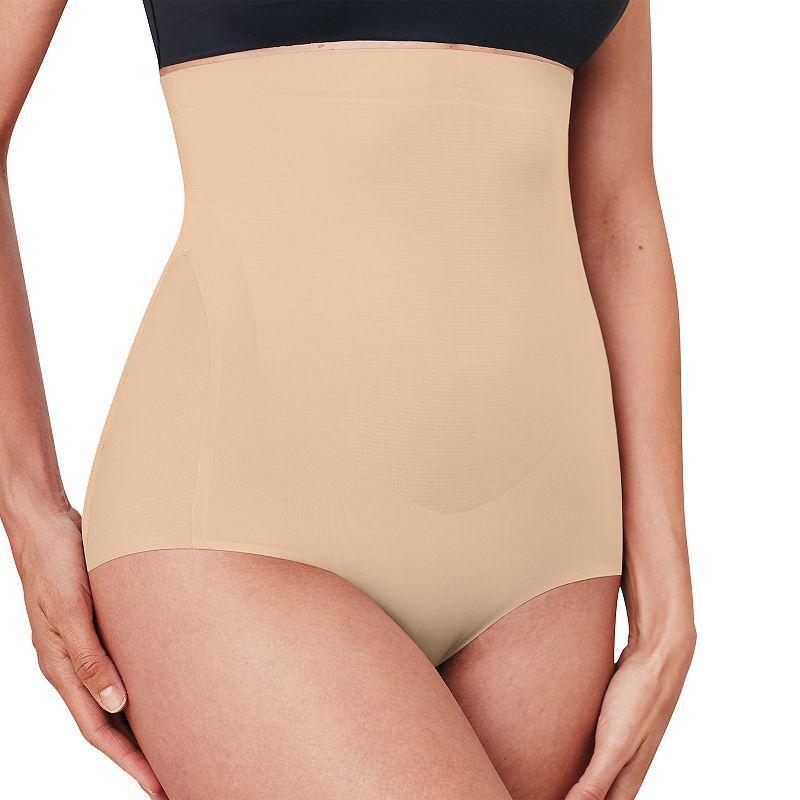 Women's Bali® EasyLite® Firm Control High-Waisted Brief Shapewear DFS062, Size: Small, Black Product Image