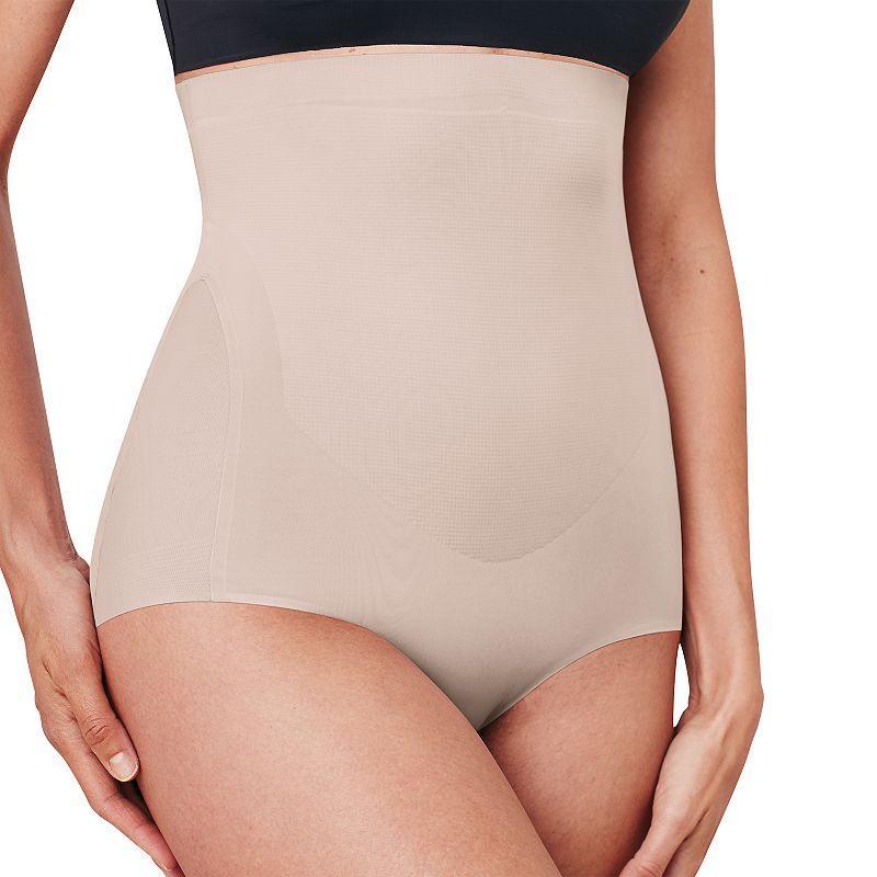 Women's Bali® EasyLite® Firm Control High-Waisted Brief Shapewear DFS062, Size: Small, Black Product Image
