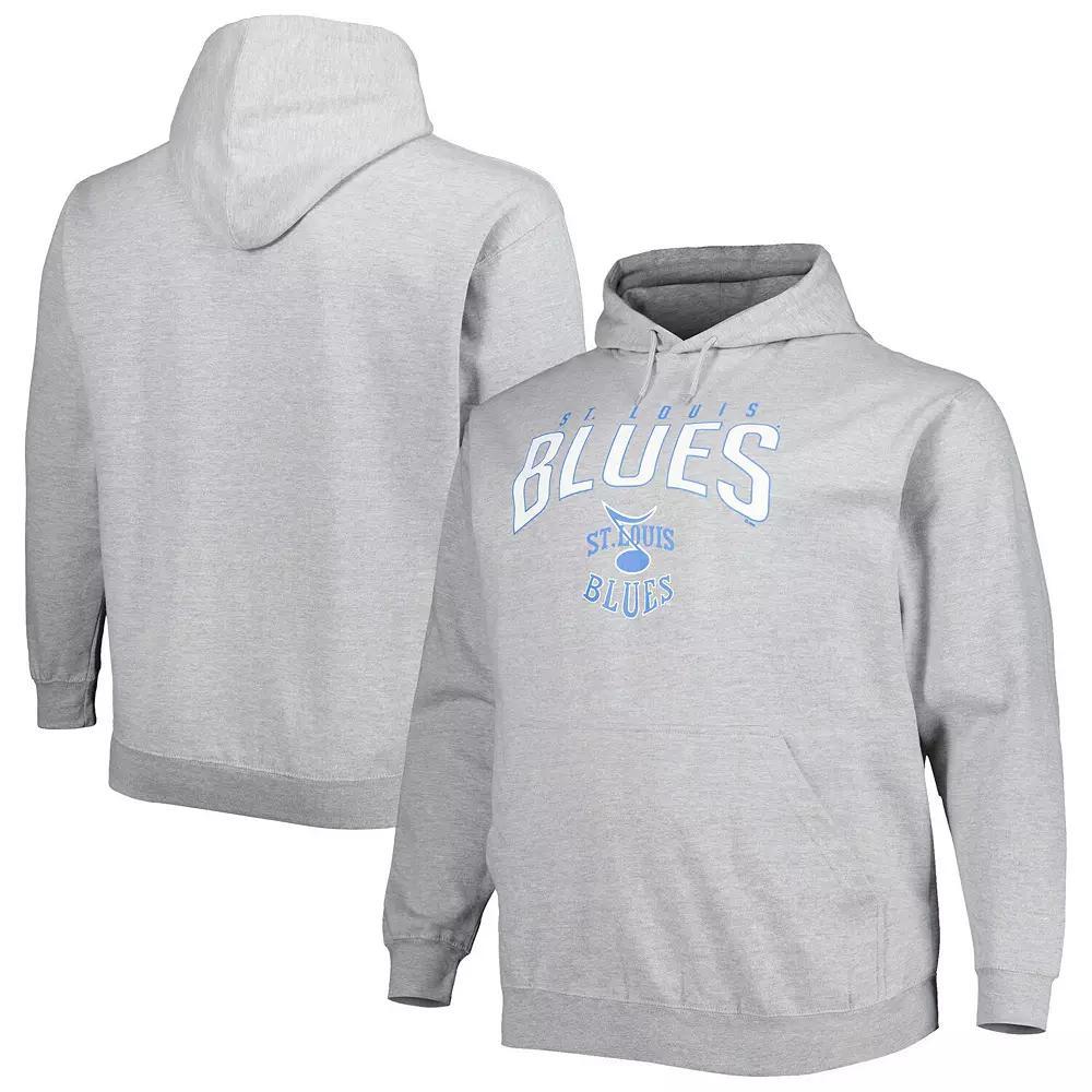 Men's Fanatics Branded Heather Gray St. Louis Blues Special Edition 2.0 Big & Tall Wordmark Pullover Hoodie, Size: 2XB, Grey Product Image