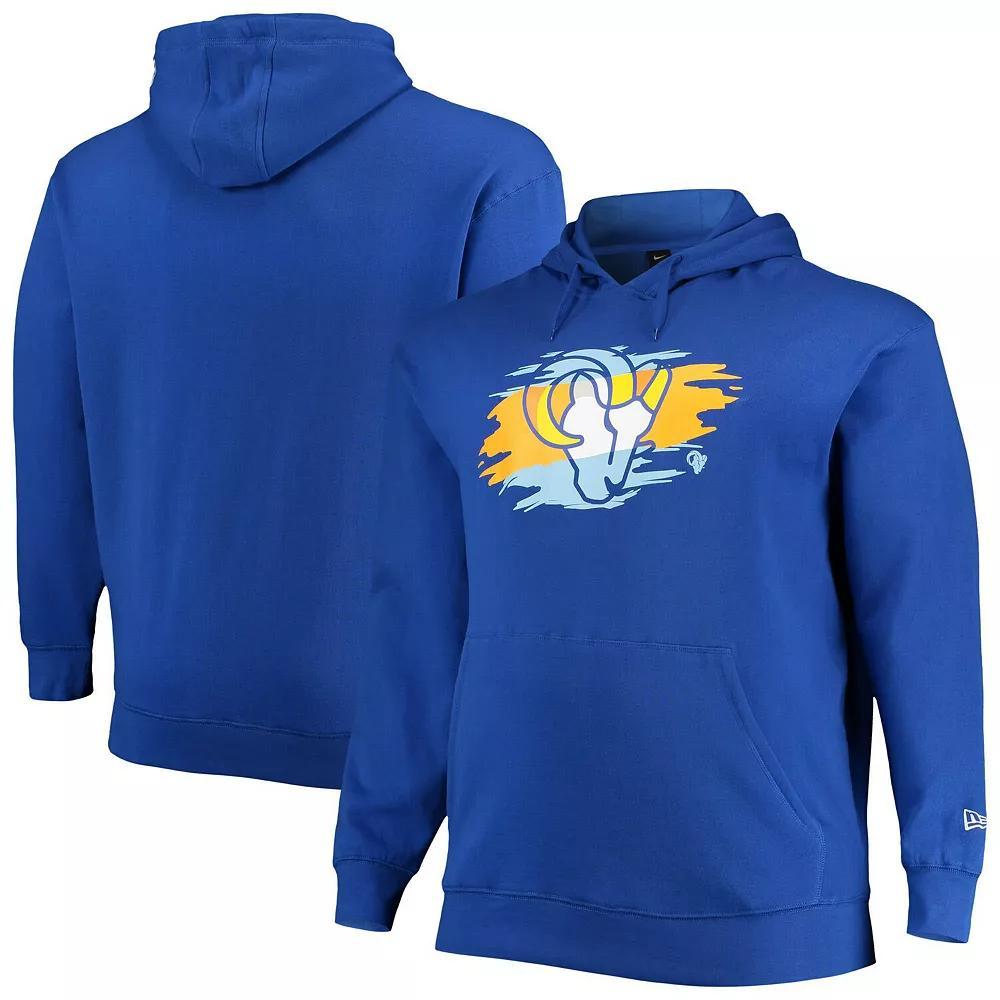 Men's New Era Royal Los Angeles Rams Big & Tall Primary Logo Pullover Hoodie, Size: 2XLT, Blue Product Image