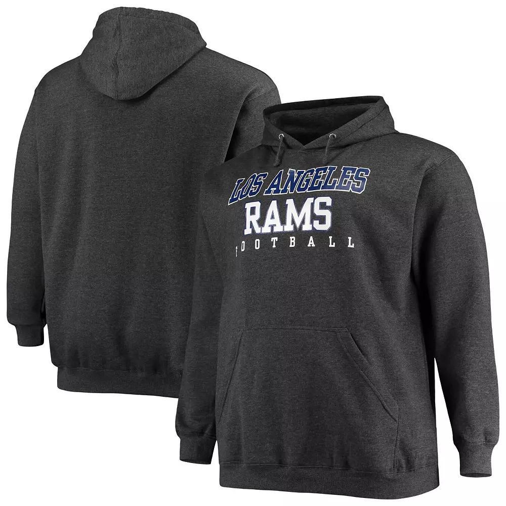 Men's Fanatics Branded Heathered Charcoal Los Angeles Rams Big & Tall Practice Pullover Hoodie, Size: 5XB Product Image