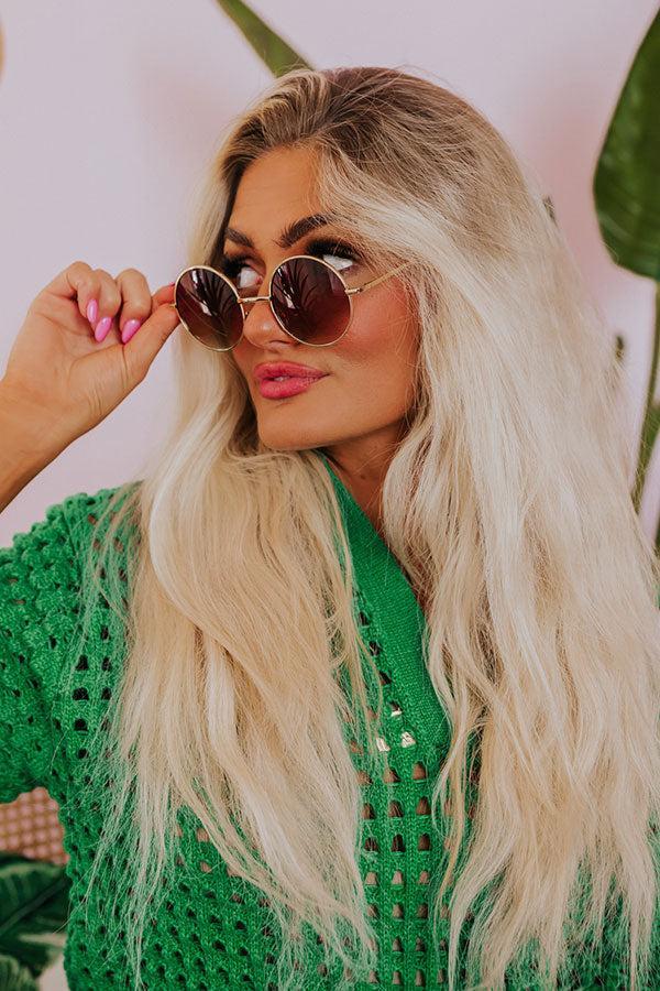 Around We Go Sunnies in Brown Product Image