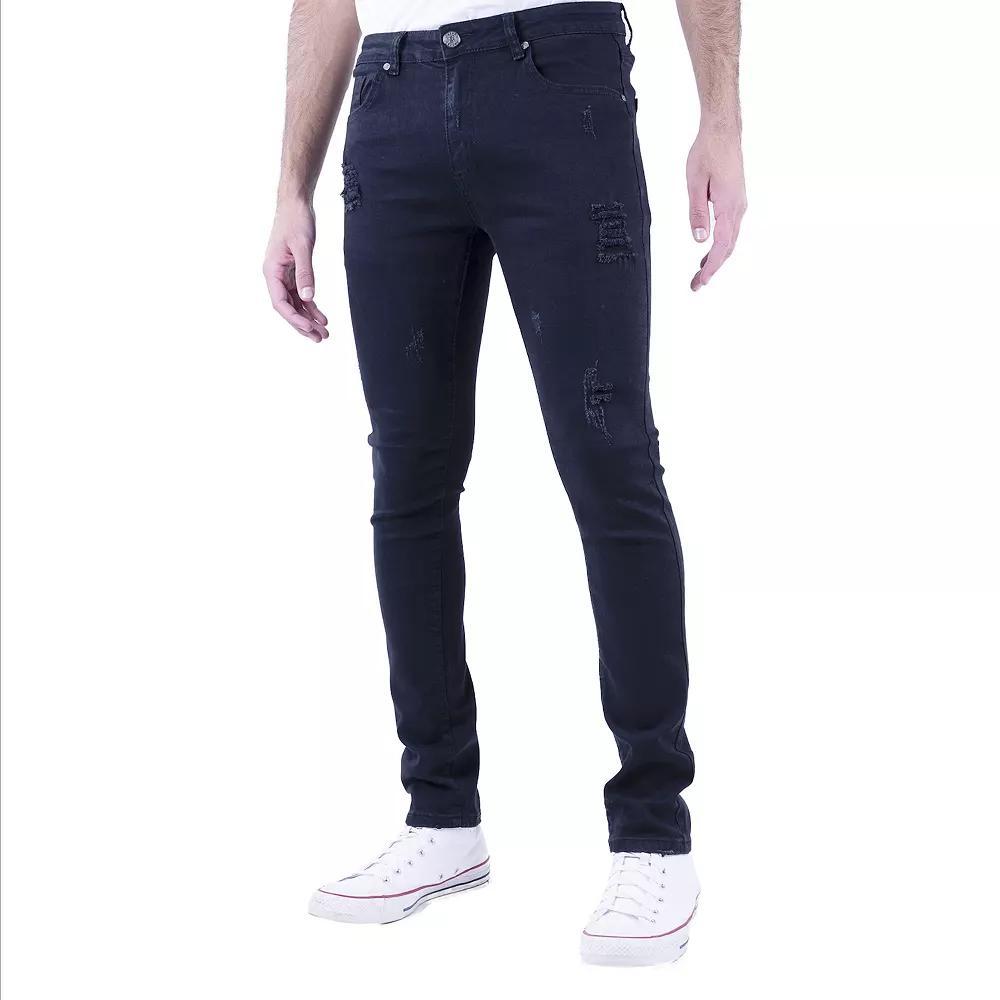 Men's Recess Slim-Fit 5-Pocket Distressed Jeans, Size: 30X30, Black Product Image