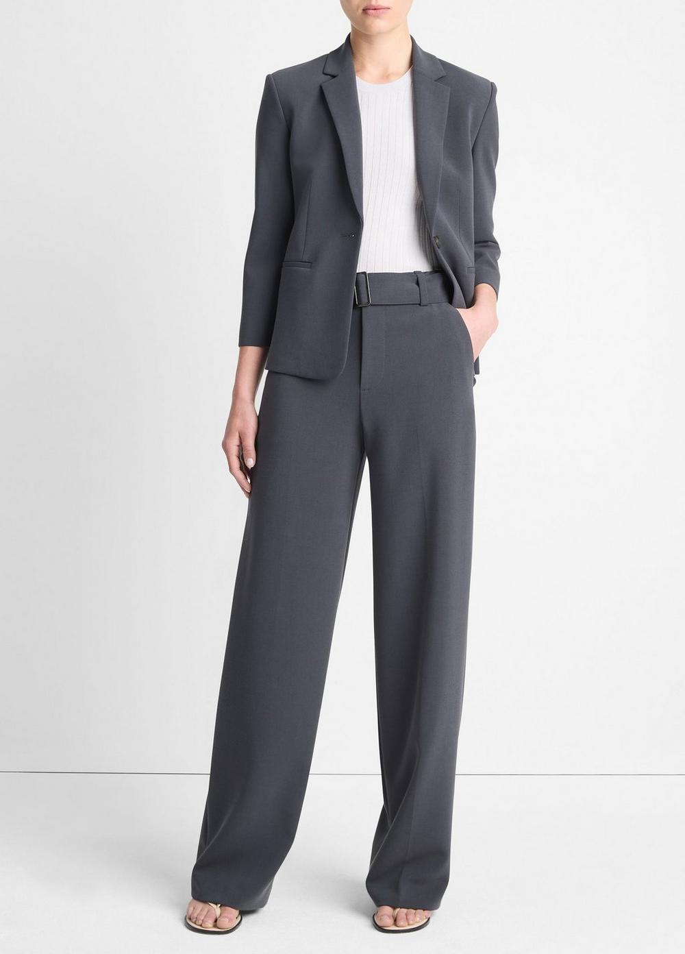 Womens Shrunken Blazer, Graphite, Size 12 Vince Product Image