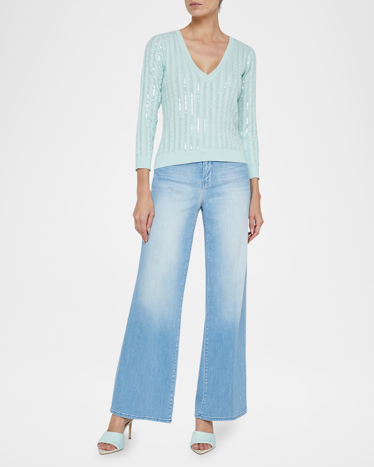 Trinity Sequin Cable-Knit Sweater Product Image