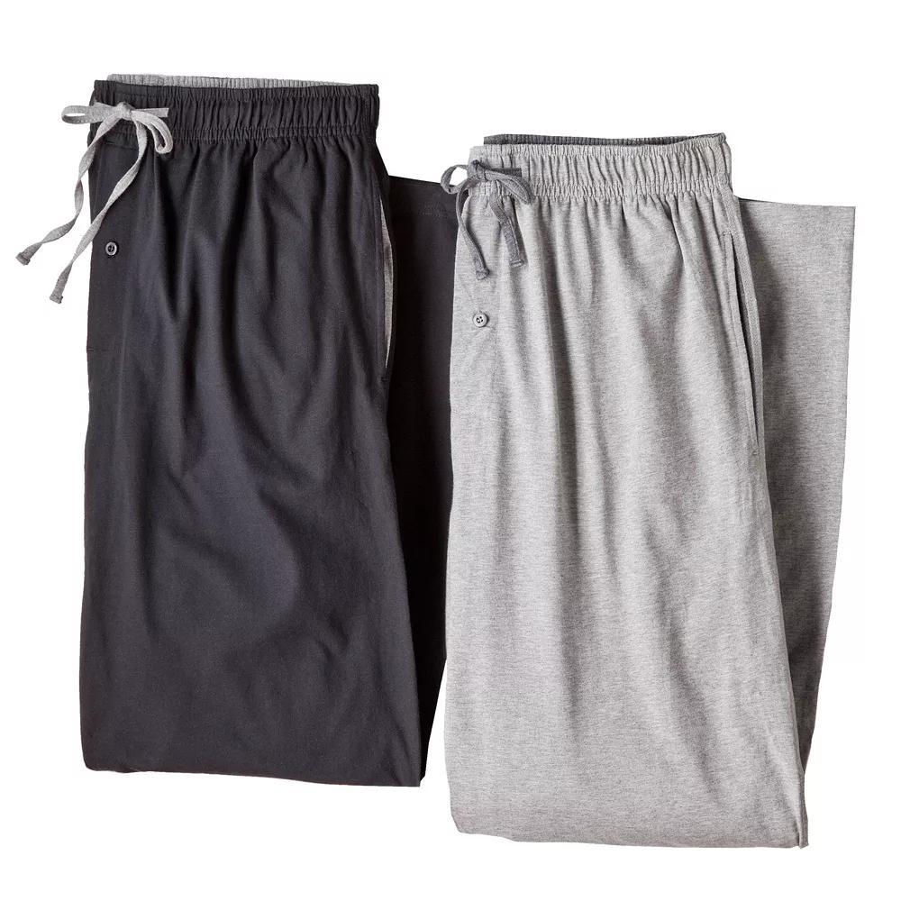 Mens Hanes 2 Pack Solid Pajama Pants Product Image