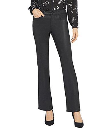 Nydj Marilyn Coated High Rise Straight Jeans Product Image