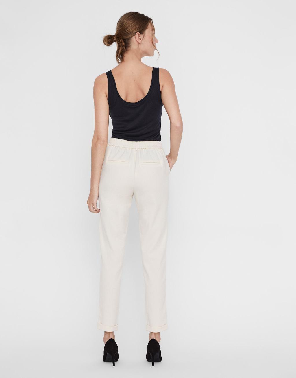Vero Moda straight leg pants in cream Product Image