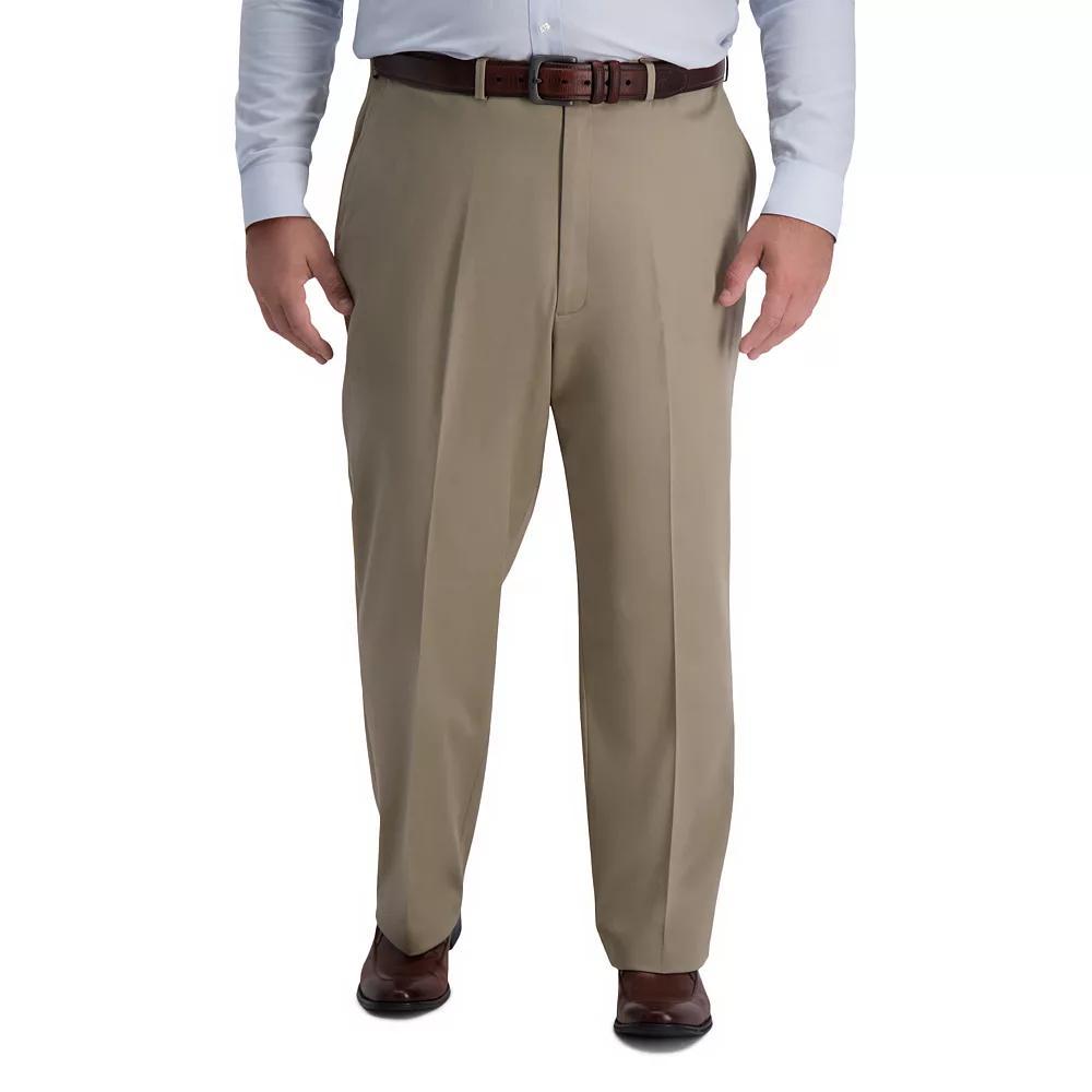 Big & Tall Haggar Iron Free Classic-Fit Flat-Front Pants, Mens Grey Heather Product Image