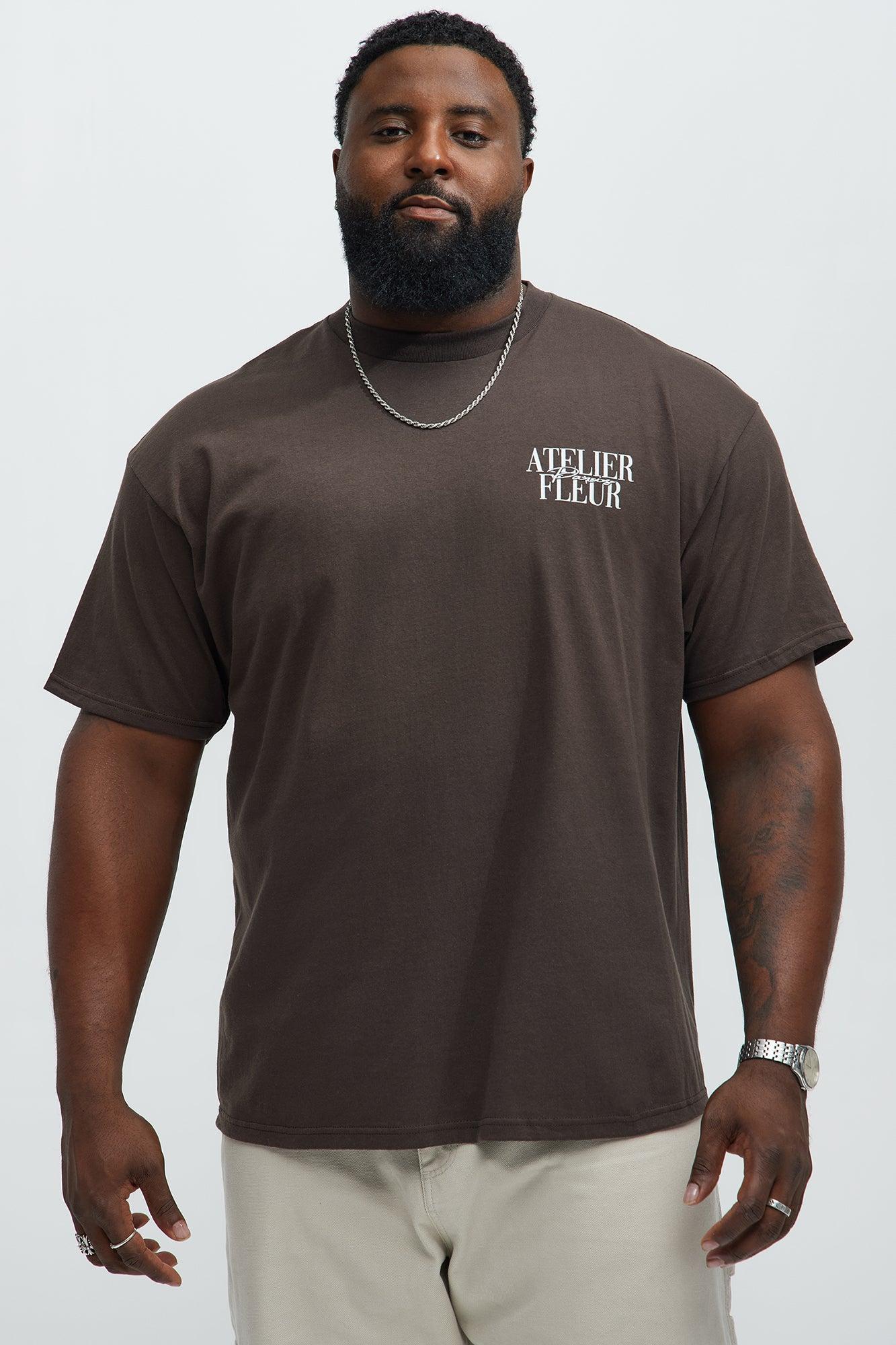 Atelier Fleur Paris Timeless Short Sleeve Tee - Brown Product Image