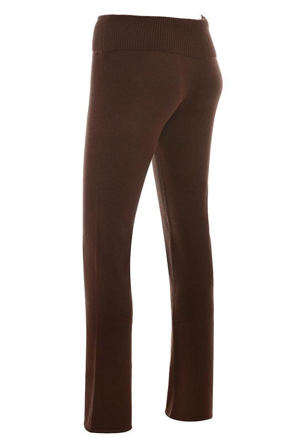 Ama Chocolate Cashmere Blend Trousers Product Image