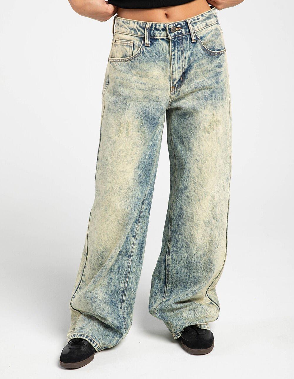 GUESS ORIGINALS Wide Leg Womens Jeans - MEDIUM VINTAGE Product Image